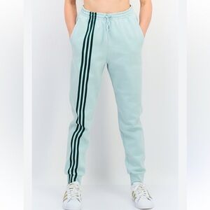 Adidas Ivy Park Azure 3 Stripes Drip Jogger Sweat Pants Green Tint Women Unisex